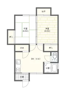 サングリーンハウスB【1階】の間取り