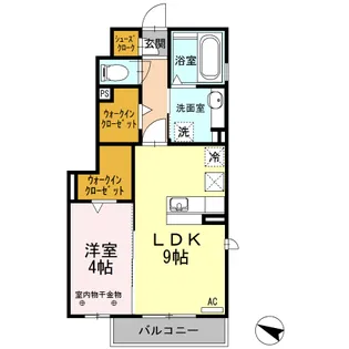 ドゥ・クラルテ【1階】の間取り