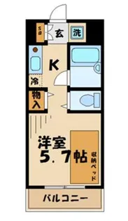 ラフィーネ学生マンション【4階】の間取り