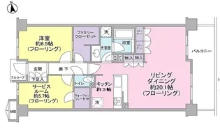 エムブランド梶ヶ谷【5階】の間取り
