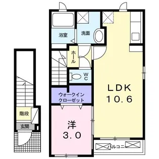 プラシ-ドS【2階】の間取り
