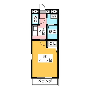 シャンブルYD【4階】の間取り