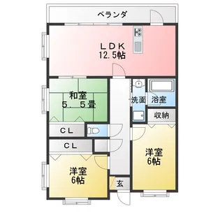 シェーンベルク安東【4階】の間取り