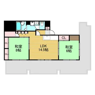 北中島マンション【4階】の間取り
