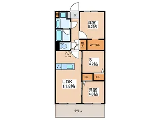 小金井パークファミリア【1階】の間取り