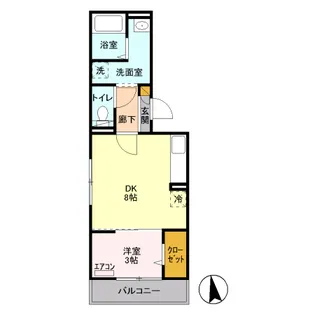 チェリーブラッサム【3階】の間取り