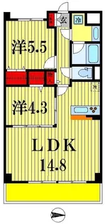 ベルヴァンス【5階】の間取り