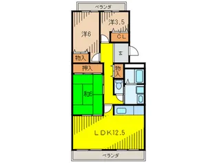 エスペランサ宝塚弐番館【3階】の間取り