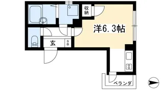 シャンテ西洞院【2階】の間取り