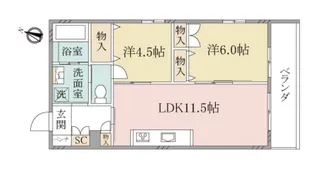 (シニア限定)ヘーベルヴィレッジ領家~浦和領家ヴェルデ~【3階】の間取り