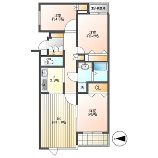 世田谷代田ヒルズ【3階】の間取り