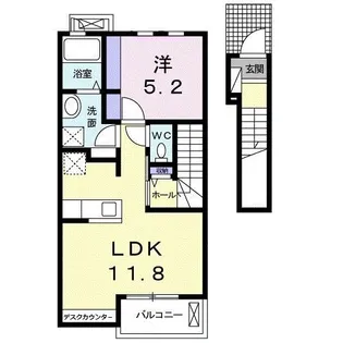 シューネスハイム ミルト西館【2階】の間取り