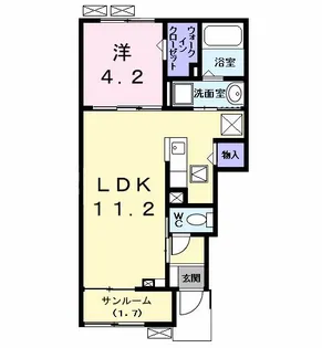 カンファタブル_KII【1階】の間取り
