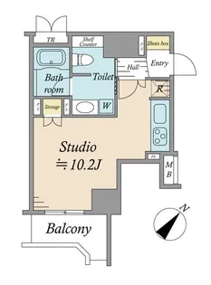 日本橋ヴォアール【7階】の間取り