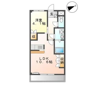 ラ・フォーネ東脇【2階】の間取り