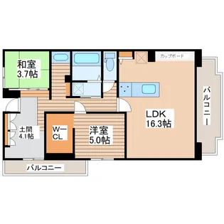 グラン・コート南仙台第2【10階】の間取り