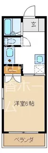 初根ハイツ(マンスリーマンション)【2階】の間取り