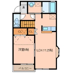 カサグランデ壱番館【1階】の間取り