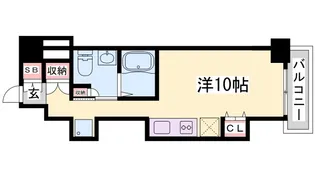 レジディア神戸磯上【12階】の間取り