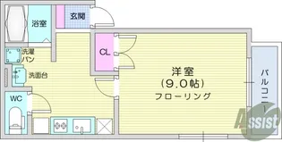 コーポ大嶋【1階】の間取り