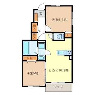 フロンティア TH【1階】の間取り