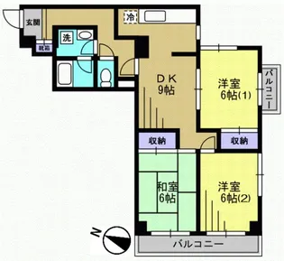 シャトルブラウンA【4階】の間取り