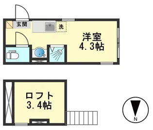 ハーモニーテラス小岩ウエストII【1階】の間取り