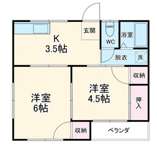 第2グリーンハイツ【2階】の間取り