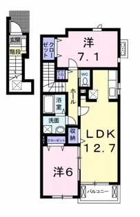 メゾンシャルマン【2階】の間取り