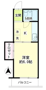 平安コーポラスNo.14【2階】の間取り