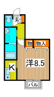 レ・ポワソン【1階】の間取り