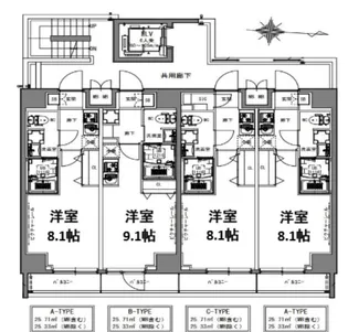 S-RESIDENCE亀戸lume【8階】の間取り