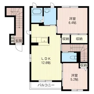 サンイーストクレセオA【2階】の間取り
