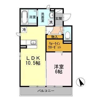 サンブライト【3階】の間取り