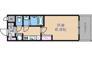 エスリード松屋町SOUTH【2階】の間取り