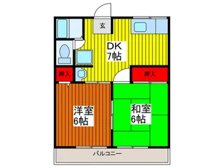 シティハイムバイオレット【1階】の間取り