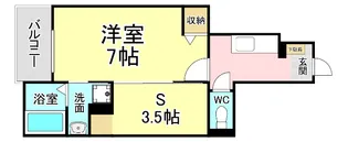 オーブアビタシオンII番館【1階】の間取り