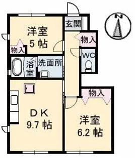 シャーメゾンONO B棟【1階】の間取り