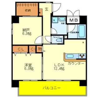 ベロフィオーレ宮之阪【4階】の間取り
