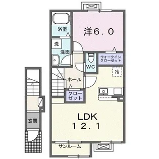 ヴィラ ルーチェ A【2階】の間取り
