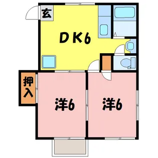グリーンパレス宿根(深谷市宿根)【1階】の間取り