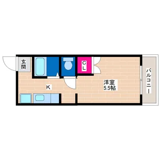 パークサイド平野【5階】の間取り