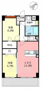 アスールビエント【5階】の間取り