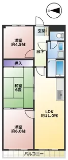 サニーフラット南浦和【2階】の間取り