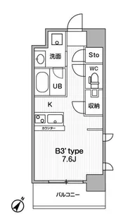JMFResidence町田【3階】の間取り