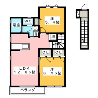 プレステージIT B【2階】の間取り