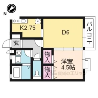 サーキディット【1階】の間取り