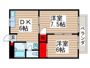 フェリース常盤平【3階】の間取り