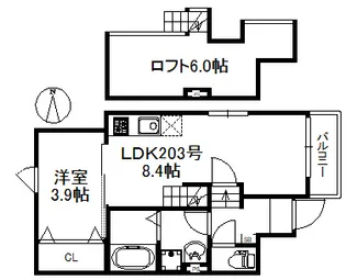 Estrella水ケ江【1階】の間取り