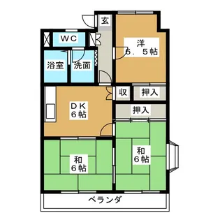 グランドハイツ森山【3階】の間取り